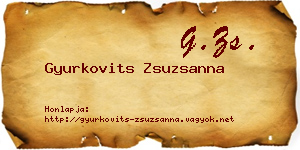 Gyurkovits Zsuzsanna névjegykártya